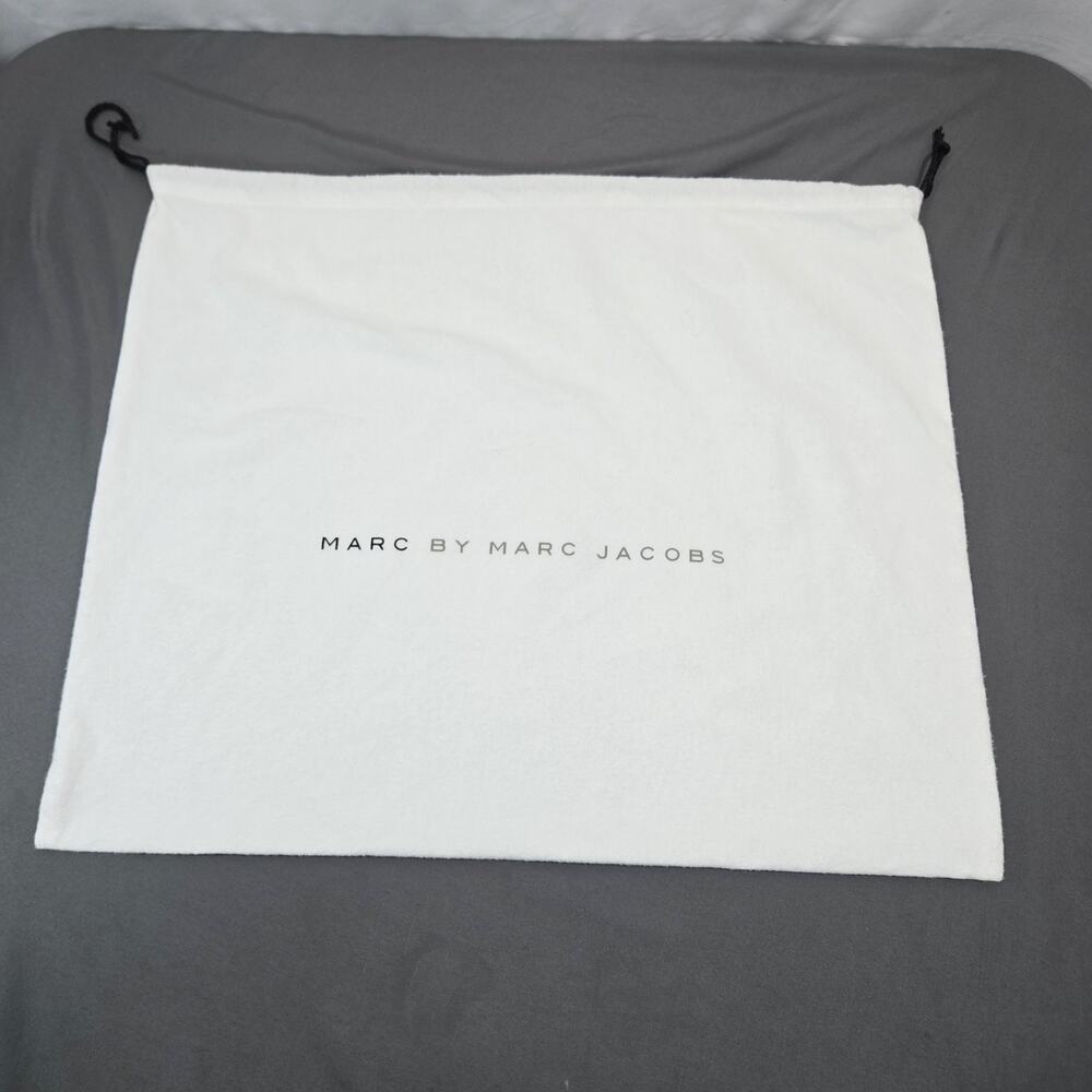 Marc by Marc Jacobs Drawstring Dust Bag White Cotton Flannel Large 22x18
